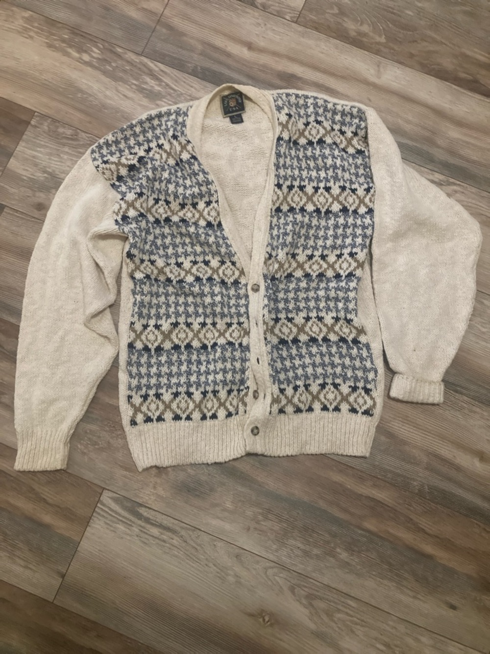 VTG Lake Harmony Men’s Longsleeve Buttonup Sweater Size L